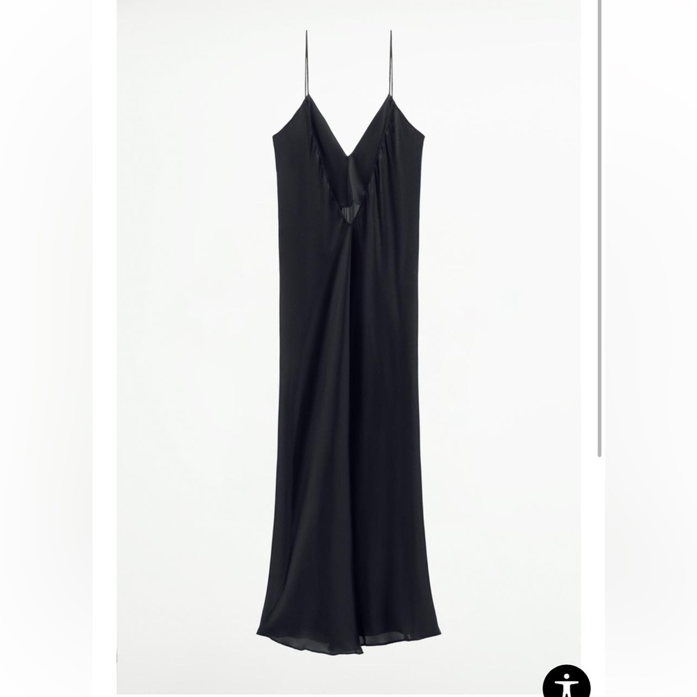 NWOT Elegant Zara Black Slip Dress